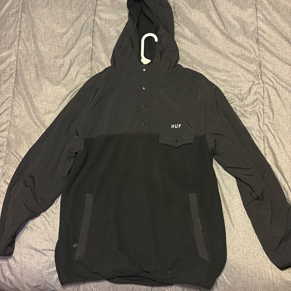 Black HUF Muir Pullover Jacket/Hoodie